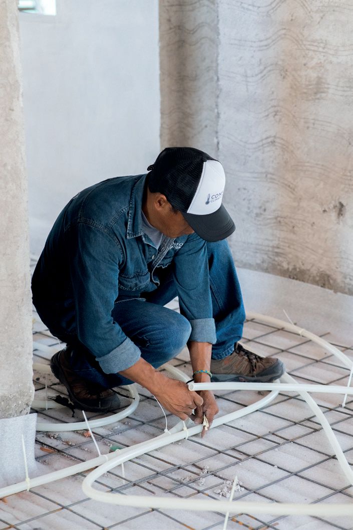 Instalación de piso radiante en obra
