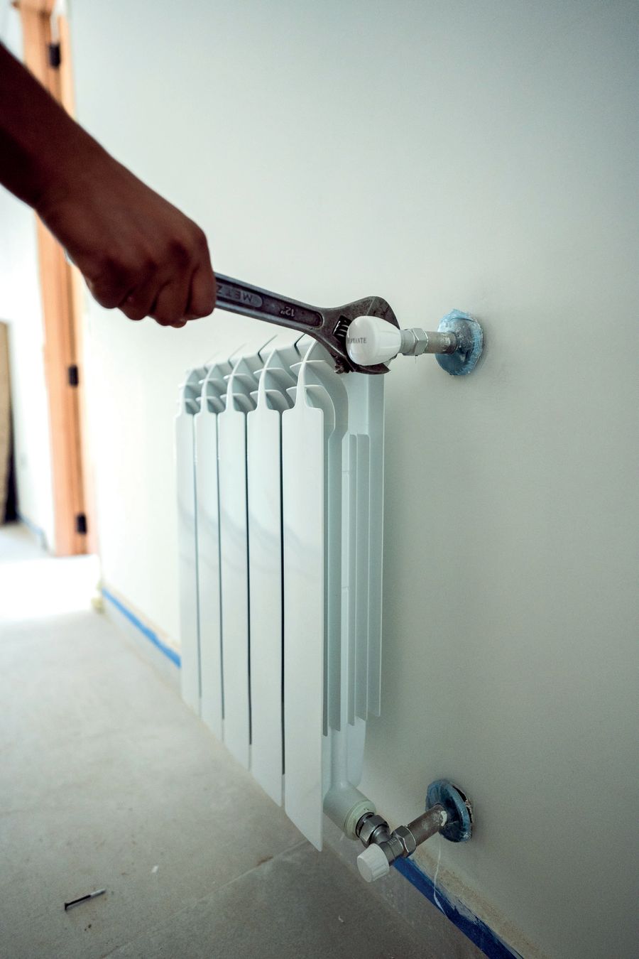 Instalación de radiadores por agua